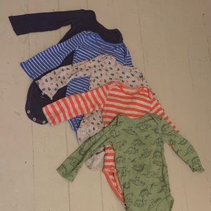 Bundle of 5 Carters Long Sleeve Bodysuits